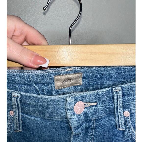 Mother The Looker Crop Skinny Jeans Independent Studies Blue Size 28 No Holes - Picture 3 of 6